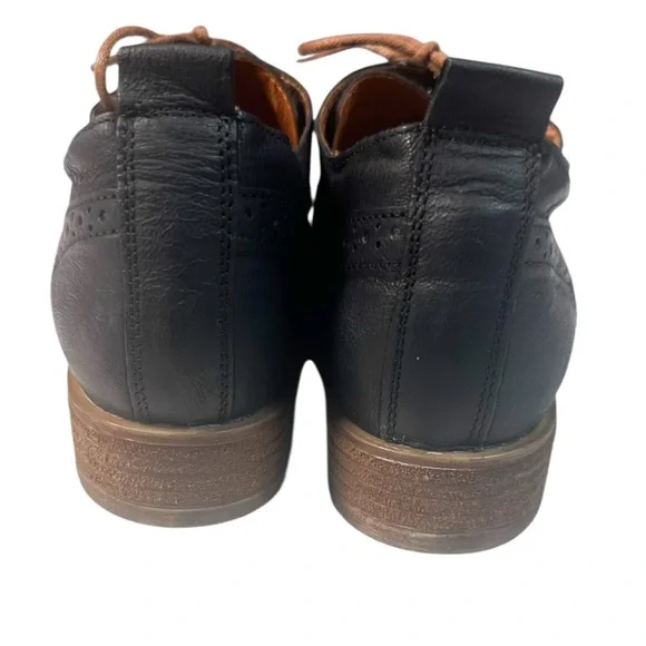 Josef Seibel Black Leather Oxford Shoes EU 40 Comfort Lace Up - Picture 3 of 9